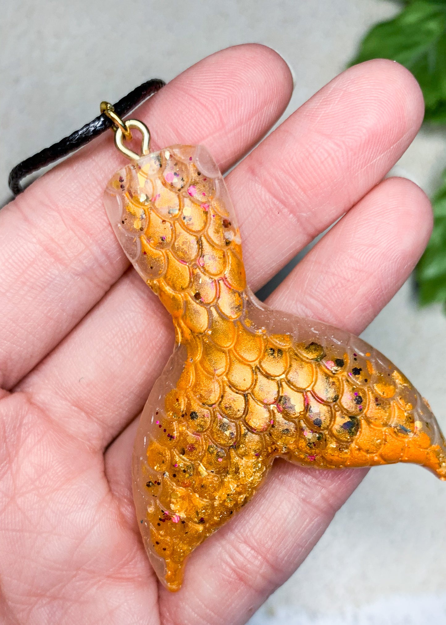 Summer Splash Mermaid Tail Necklace