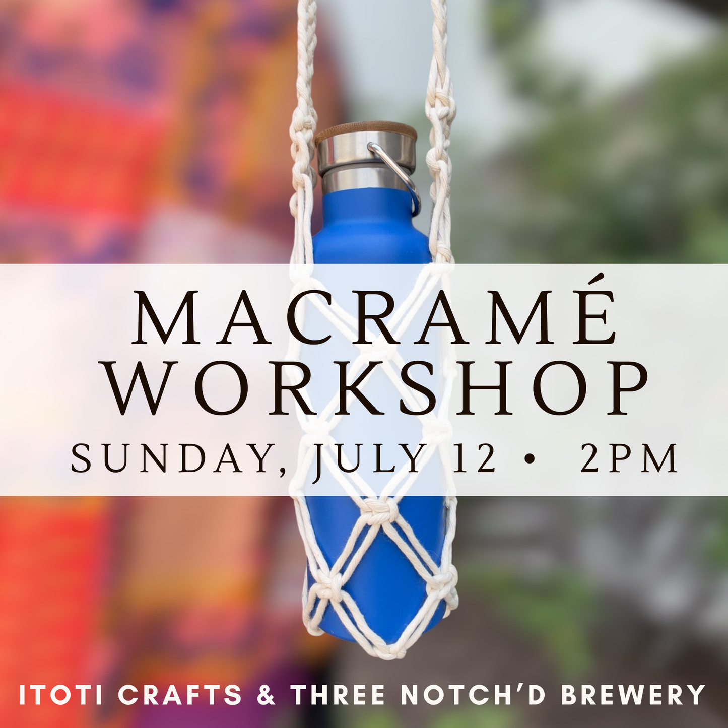 Knot Your Average Macrame Water Bottle Sling