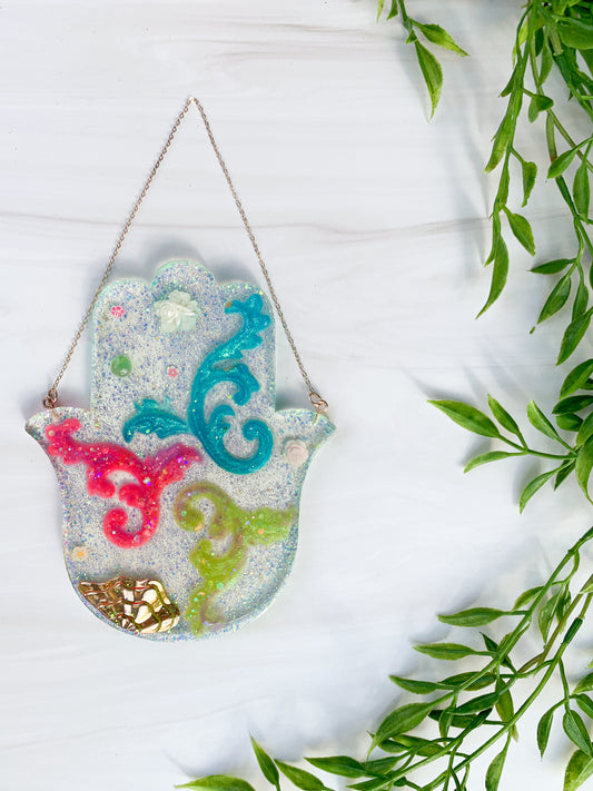 Glitter Water Horse Hamsa