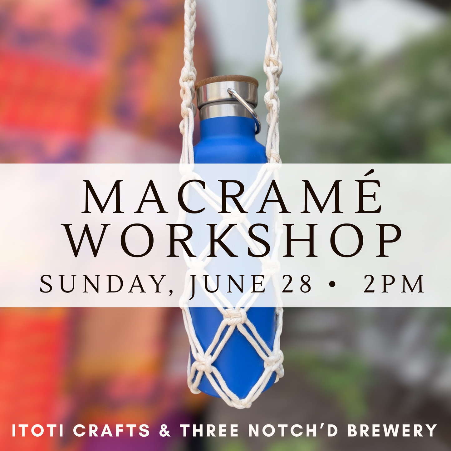 Knot Your Average Macrame Water Bottle Sling