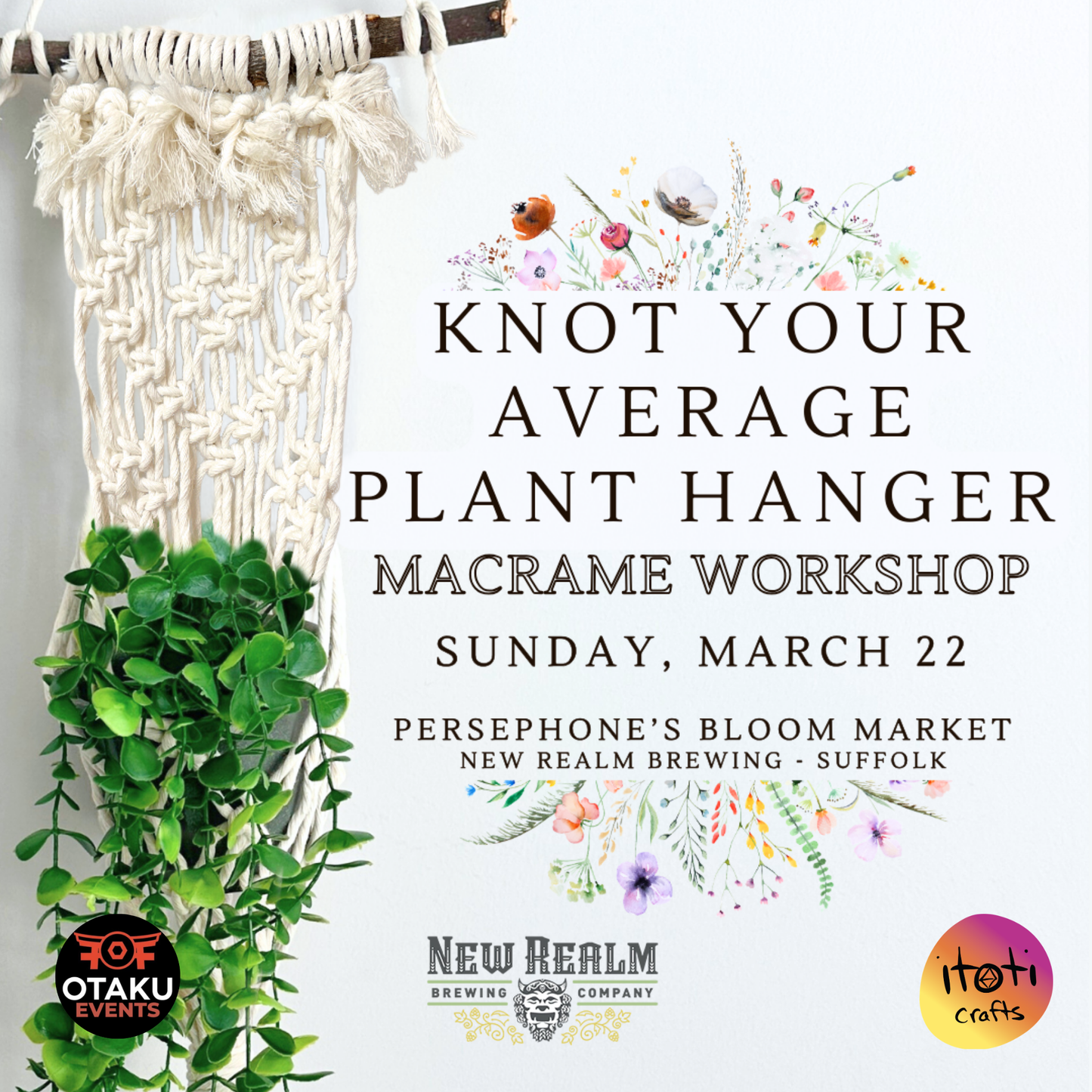 Knot Your Average Plant Hanger at Persephone's Bloom Market