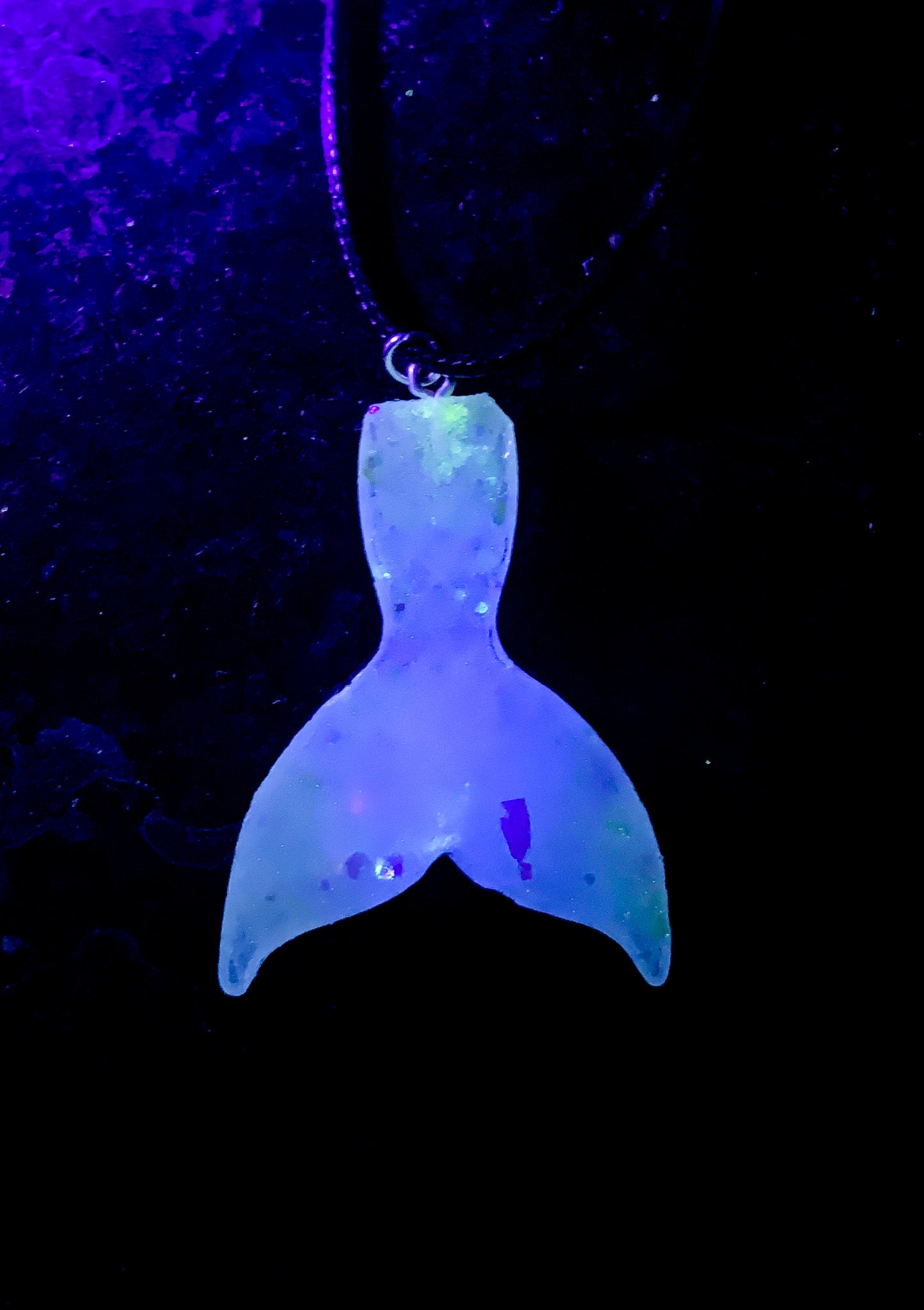 Frozen Glowing Mermaid Tail Necklace