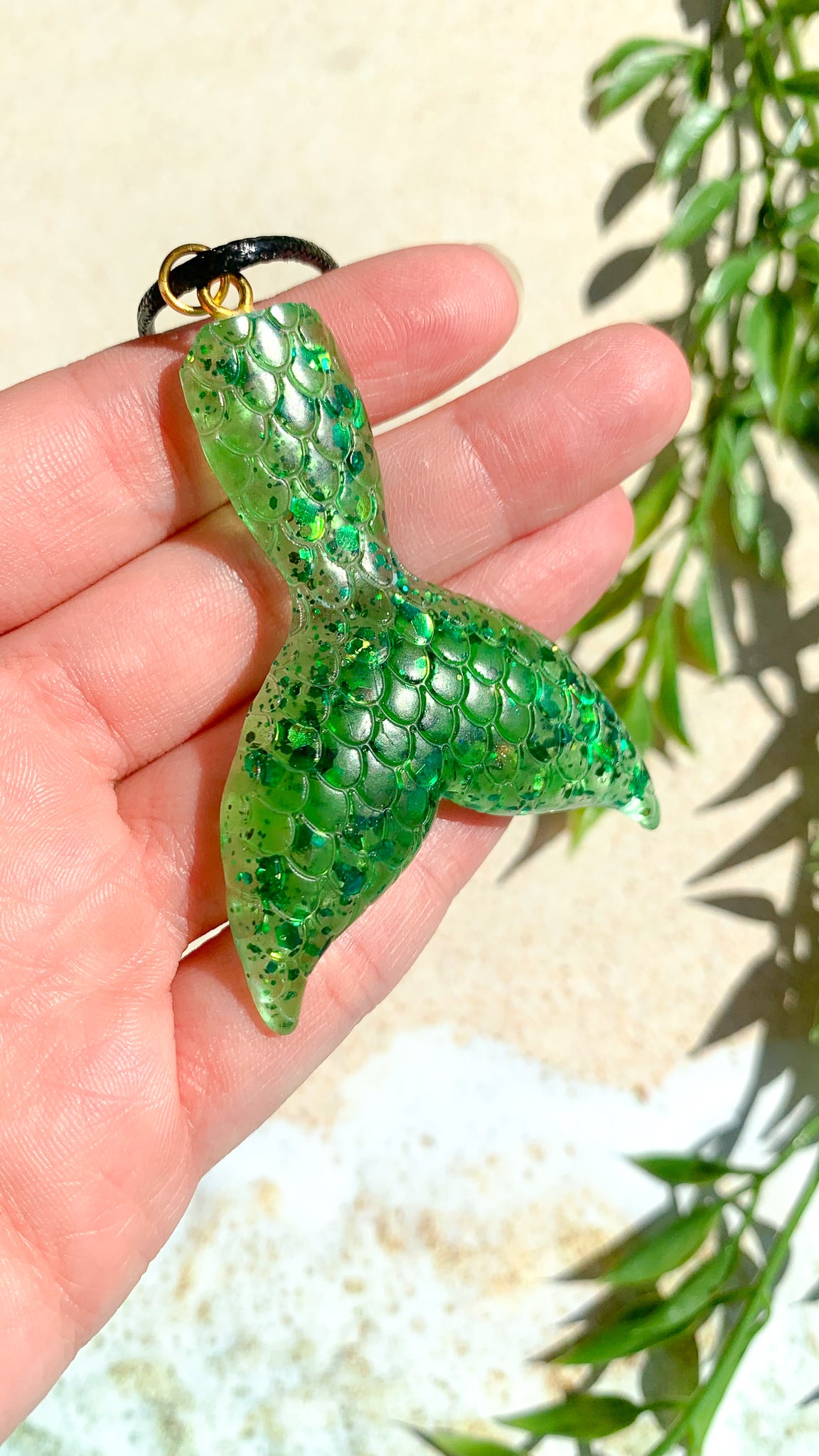 Glowing Ariel Mermaid Tail Necklace