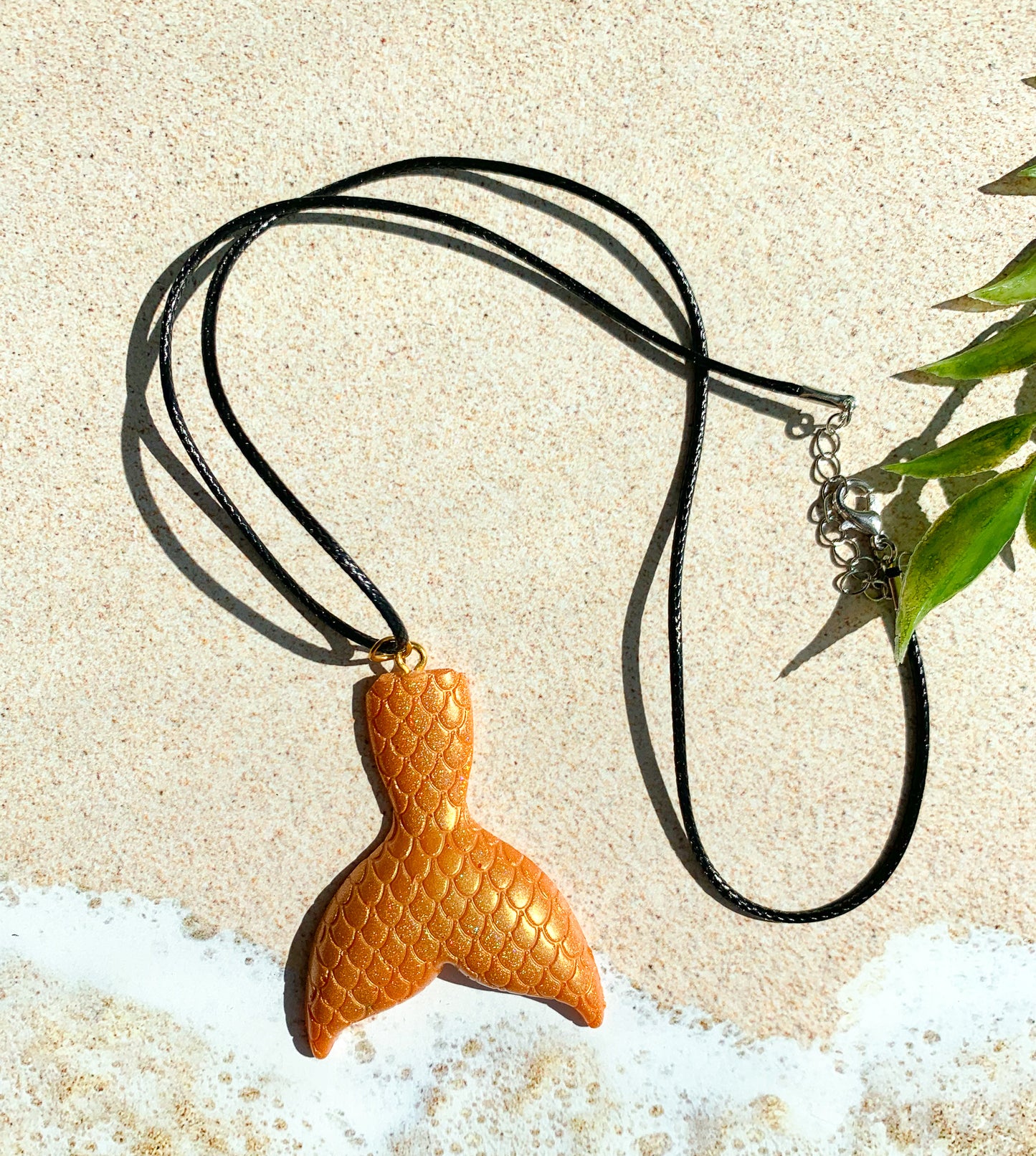 Summer Sunlit Mermaid Tail Necklace