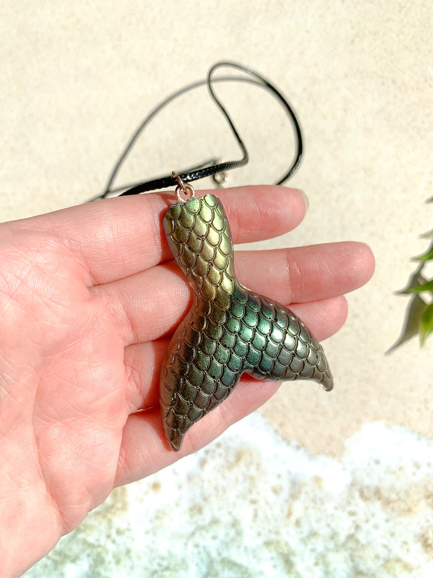 Deep Forest Mermaid Tail Necklace