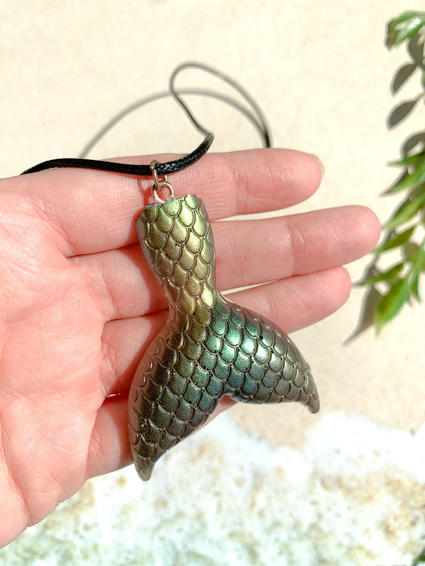 Deep Forest Mermaid Tail Necklace