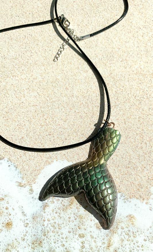 Deep Forest Mermaid Tail Necklace