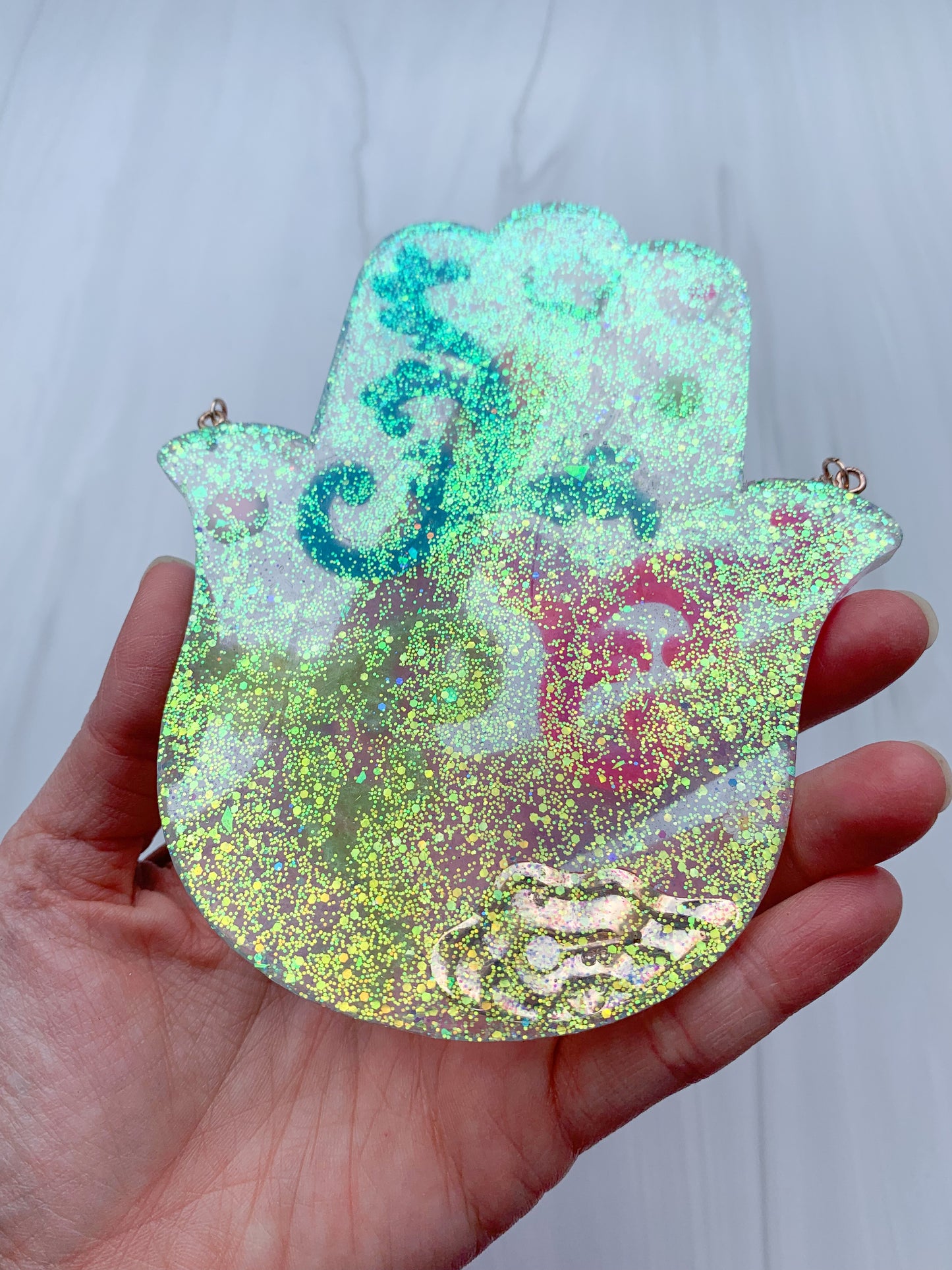 Glitter Water Horse Hamsa